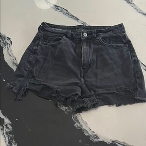 Black Denim Women's Shorts